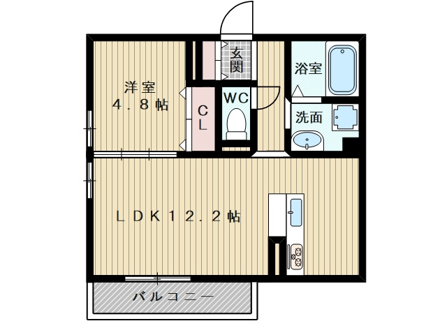 大阪市東淀川区上新庄２丁目のアパート
