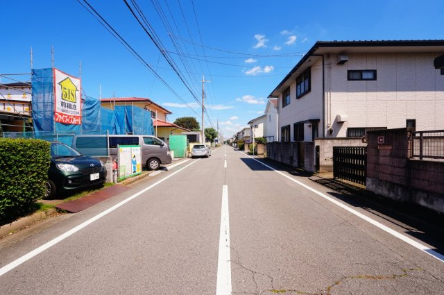 新築　前橋市広瀬町2丁目1区画の前面道路含む現地写真|現地写真　南西側接道幅員約8.0ｍ