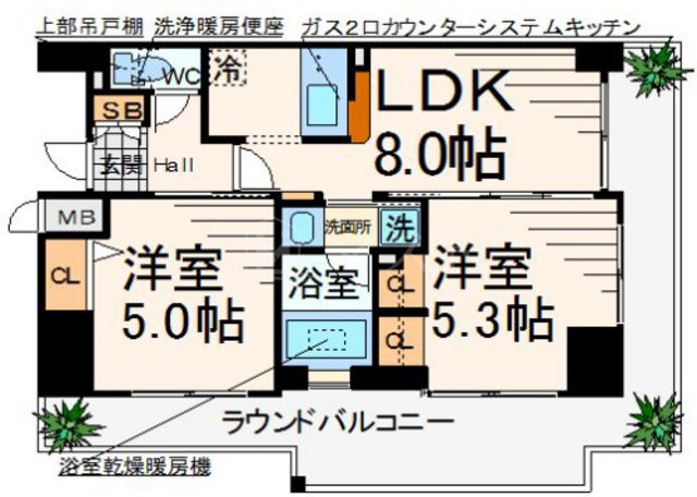 エステムプラザ難波ＷＥＳＴリバークロスの間取り