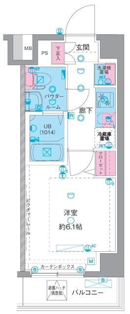 エストゥルース横浜吉野町Ⅱの間取り