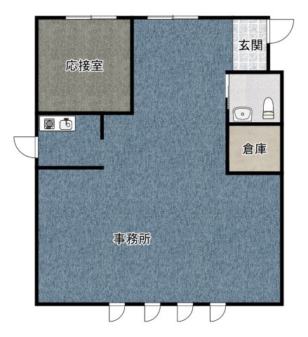 門真市常称寺町の店舗事務所の間取り