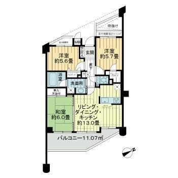 エンゼルブレッサ武蔵野国領の間取り