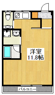 マザーⅡの間取り|開放感のある広々としたお部屋です♪