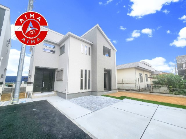 福津市宮司浜3丁目第1-4棟（1号棟）の外観：施工例|デザイン性のある外観です。