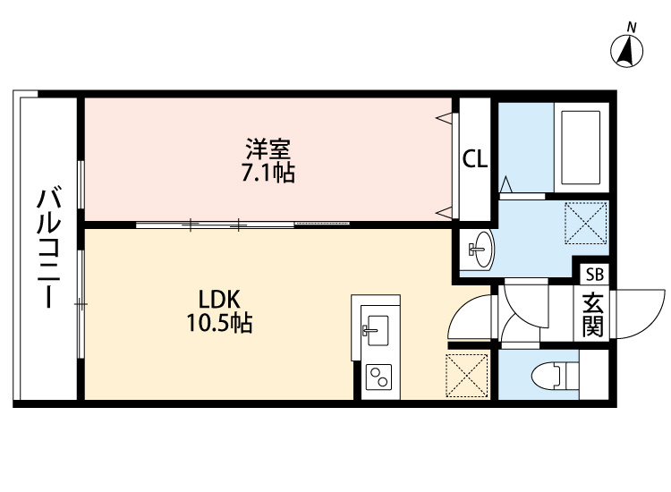 L'etoile 南流山 仲介手数料（賃料の1.10ヵ月）の50％OFF対象物件！の間取り