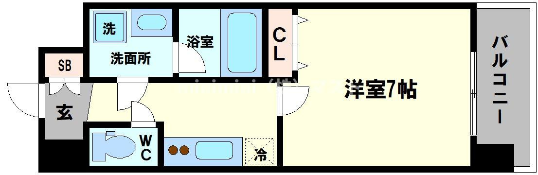 スプランディッド難波SOUTHの間取り