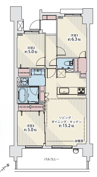 プラウディア中央林間の間取り