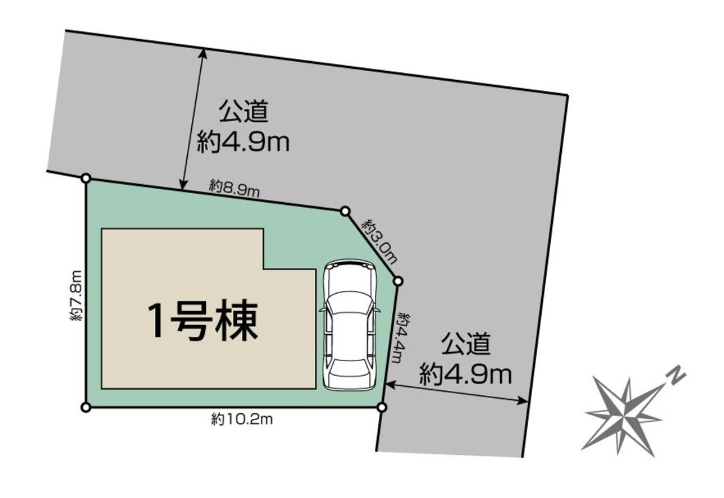 淀川区十八条３丁目　新築戸建の区画図