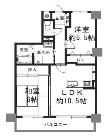 【間取り】 | イーグルコート音羽 | 専有面積51.93㎡