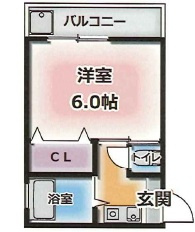 神戸市東灘区本山北町３丁目の賃貸マンションの間取り