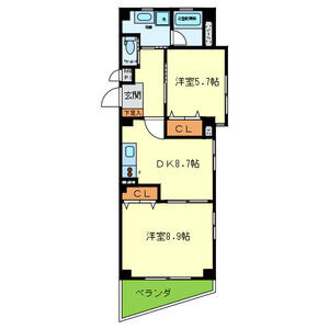 ドルチェヴィータ新神戸の間取り