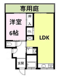 芦屋市呉川町のアパートの間取り