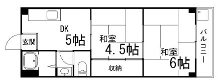神戸市灘区徳井町５丁目の賃貸マンションの間取り