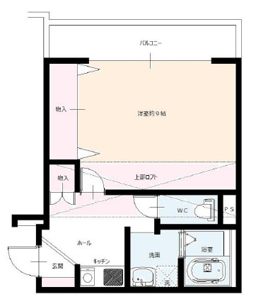 芦屋市浜町の賃貸マンションの間取り