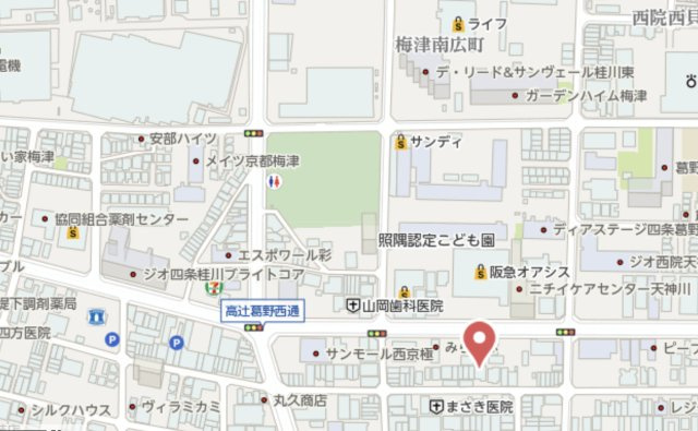 京都市右京区西京極午塚町　建築条件付き土地の地図