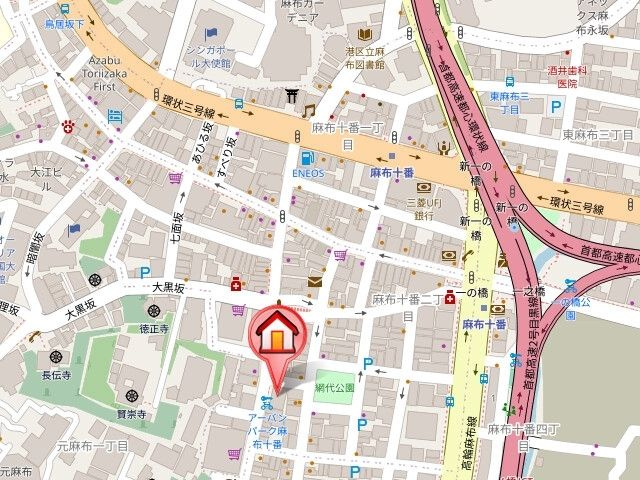 アーバンパーク麻布十番の地図