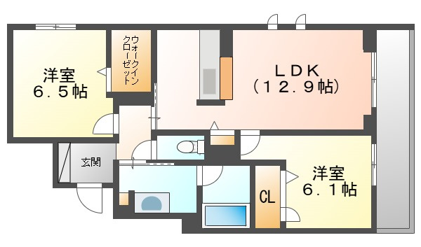 シャーメゾンエバンスの間取り