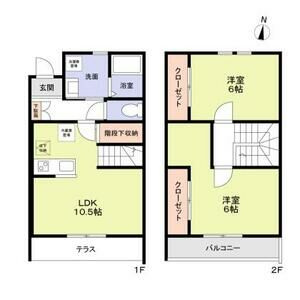 東大和市南街３丁目のテラスの間取り