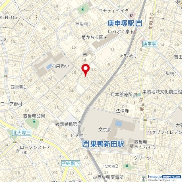 ソルナ西巣鴨の地図