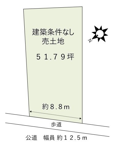 【土地図】 | 左京区静市市原町　注文住宅　建築条件なし　土地