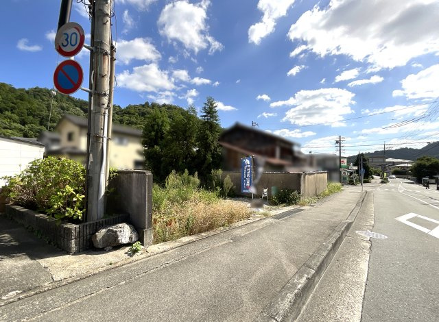 【前面道路含む現地写真】 | 左京区静市市原町　注文住宅　建築条件なし　土地