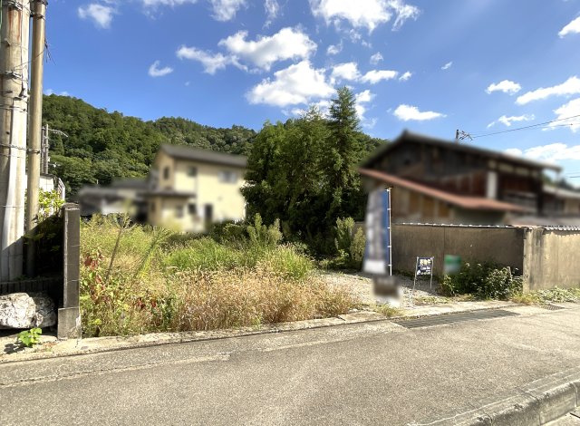【前面道路含む現地写真】 | 左京区静市市原町　注文住宅　建築条件なし　土地