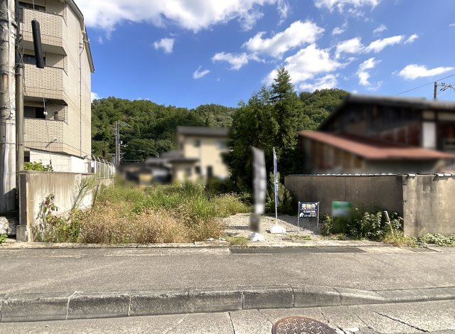 【前面道路含む現地写真】 | 左京区静市市原町　注文住宅　建築条件なし　土地