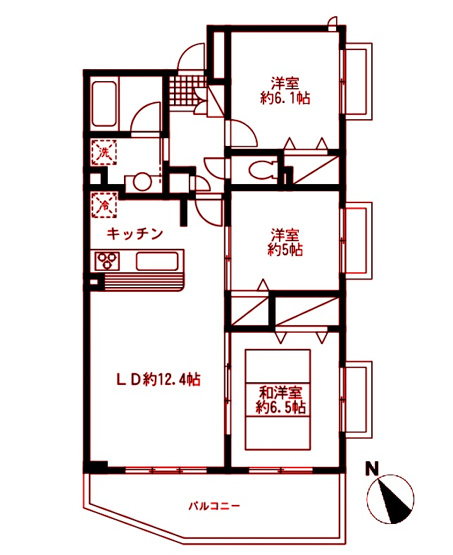 【間取り】 | ランドステージ横浜鶴⾒