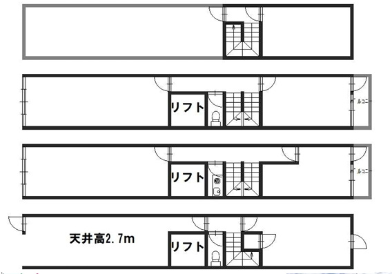 南久宝寺町１丁目店舗事務所の間取り