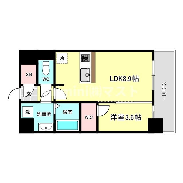 大阪市西区川口２丁目の賃貸マンションの間取り