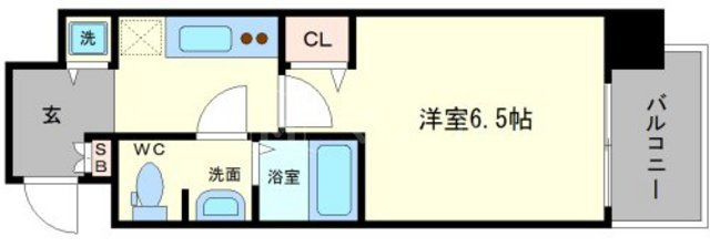 大阪市西区北堀江４丁目の賃貸マンションの間取り