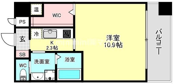 大阪市西区京町堀１丁目の賃貸マンションの間取り