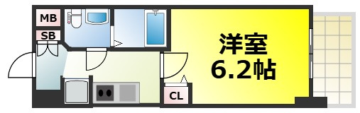 【間取り】 | エグゼ大阪CITY ZWEI 仲介手数料無料