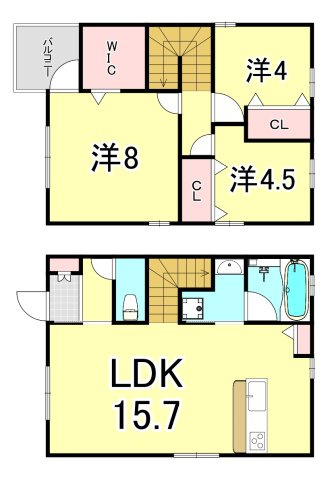 ラ・メゾン夙川Bの間取り