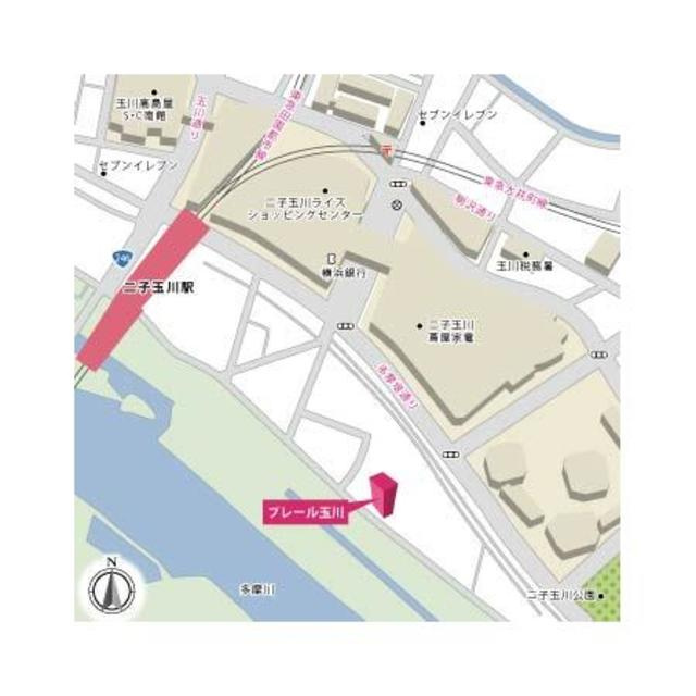 プレール玉川の地図