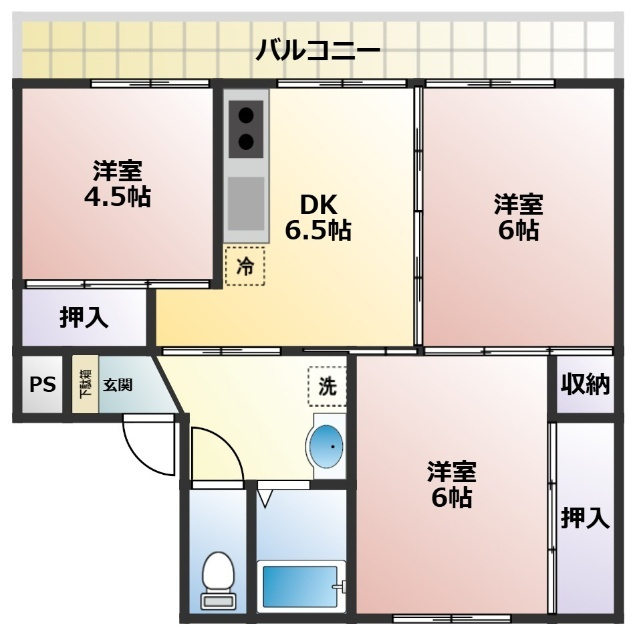ヴィラナリー新山1号棟の間取り