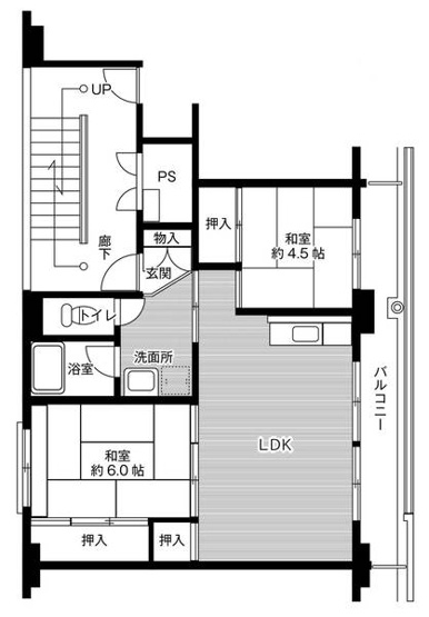 【間取り】 | ビレッジハウス上妻2号棟