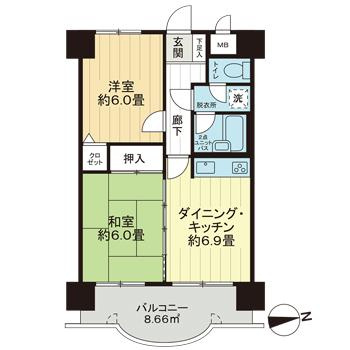 ライオンズマンションサンフラワーの間取り