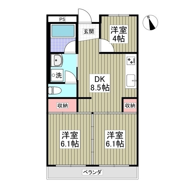 丸新ハイツの間取り