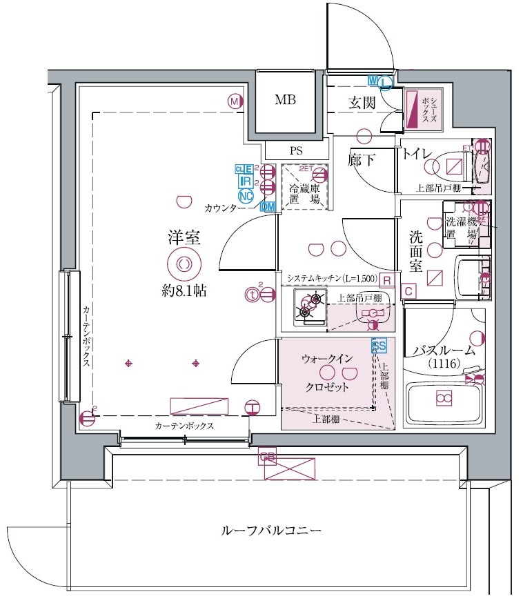 クレヴィスタ高田馬場の間取り