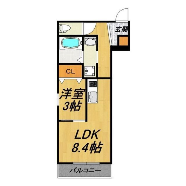 岐阜市坂井町２丁目のアパートの間取り