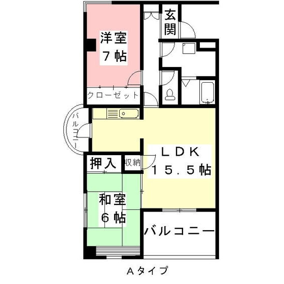羽島郡岐南町八剣北７丁目のアパートの間取り