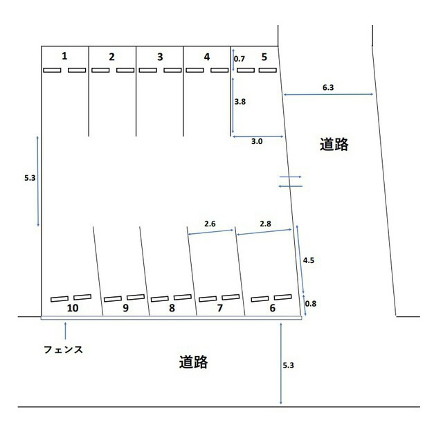 岐阜市本荘町の駐車場の間取り