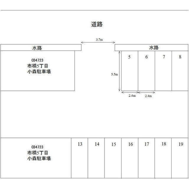 岐阜市市橋５丁目の駐車場の間取り