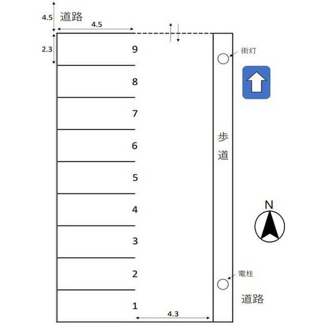 岐阜市市橋５丁目の駐車場の間取り