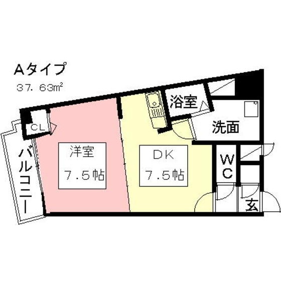 岐阜市真砂町４丁目のアパートの間取り