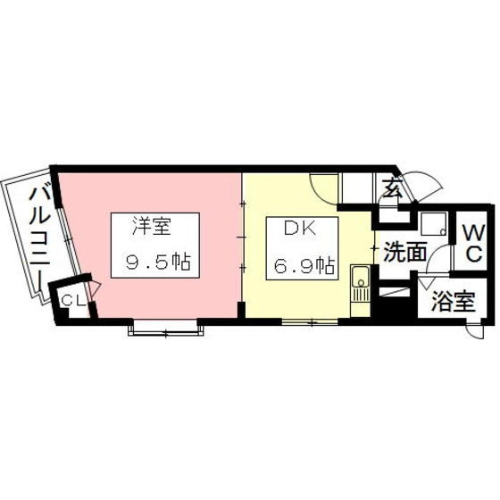 岐阜市真砂町４丁目のアパートの間取り