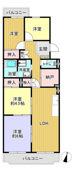 【間取り】 | オリーブハイツ枚方長尾1号棟