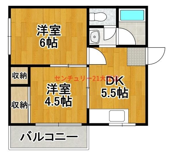葵コーポの間取り