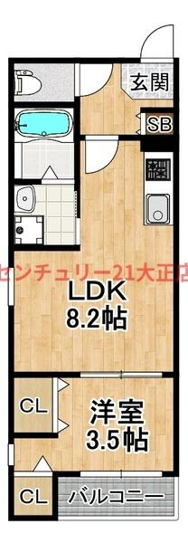 Sunglow朝潮橋の間取り